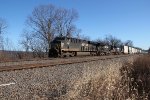 NS 8027 leads a train west at MP 116